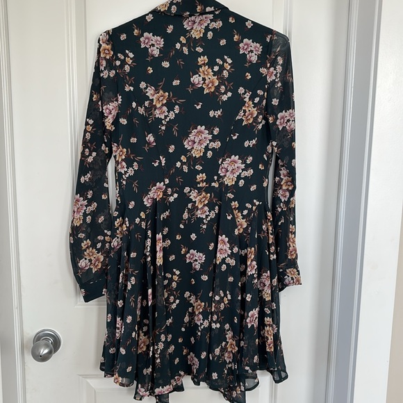 Collective Concepts Forest Green Floral Dress - Picture 6 of 7